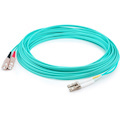 AddOn 30m SC to LC Aqua OM3 Duplex OFNR (Riser-Rated) Fiber Patch Cable