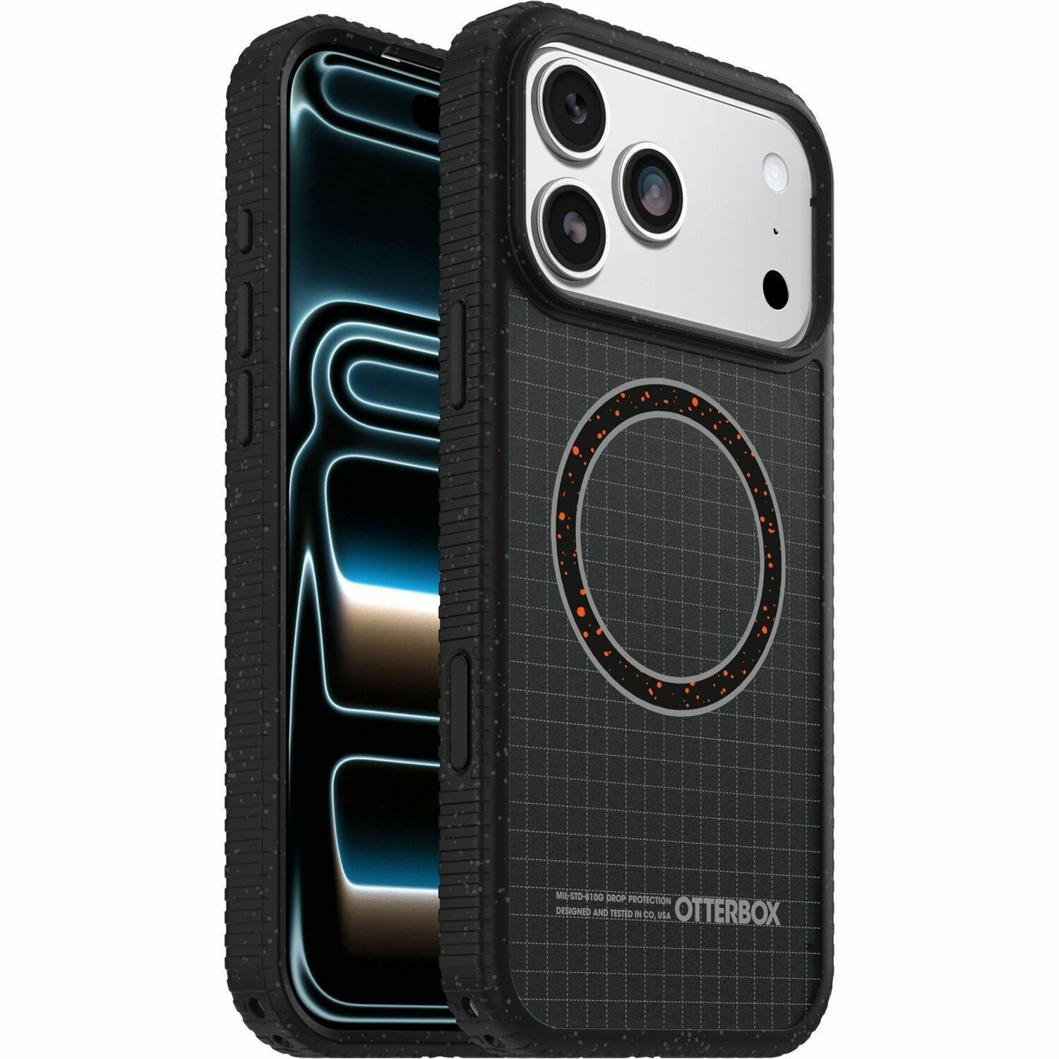 OtterBox Sole Case for Apple iPhone 17 Pro Max Smartphone - Midnight Circuit (Black)