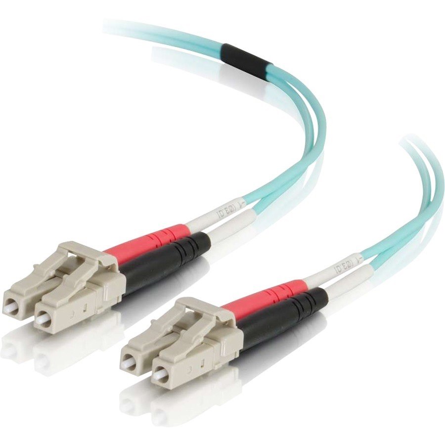 C2G 12m LC-LC 50/125 Duplex Multimode OM4 Fiber Cable - Aqua - 40ft