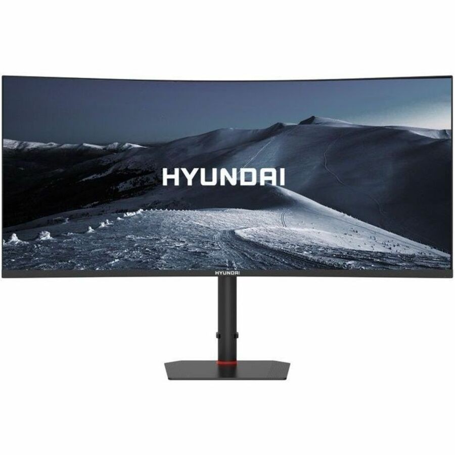 Hyundai HY View HT34CGMBK01 34" Class UW-QHD Curved Screen Gaming LED Monitor - 16:9 - Black, Matte Black