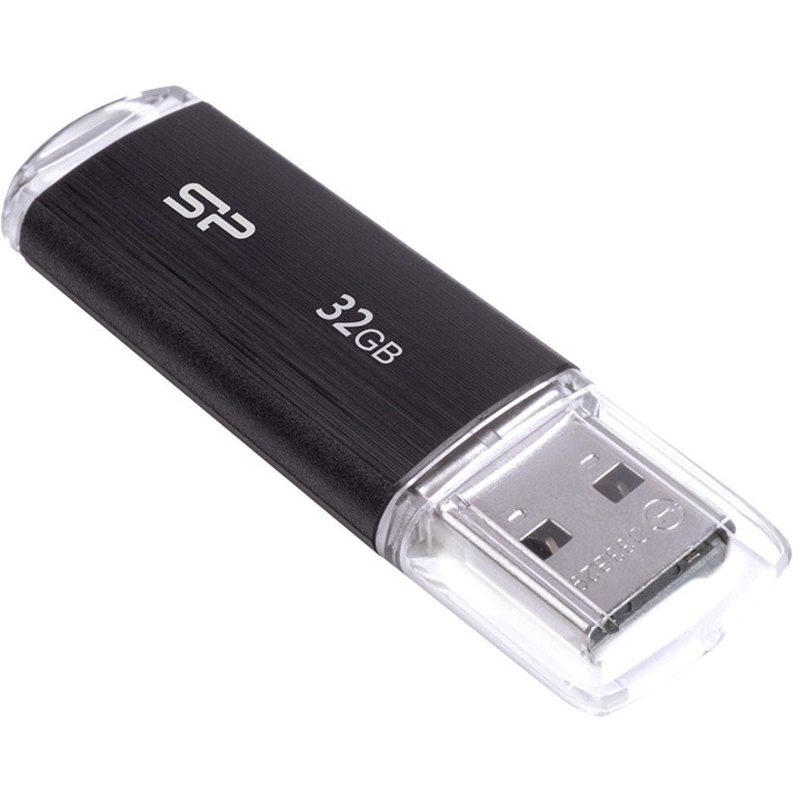 Silicon Power Ultima U02 32 GB USB 2.0 Flash Drive - Black