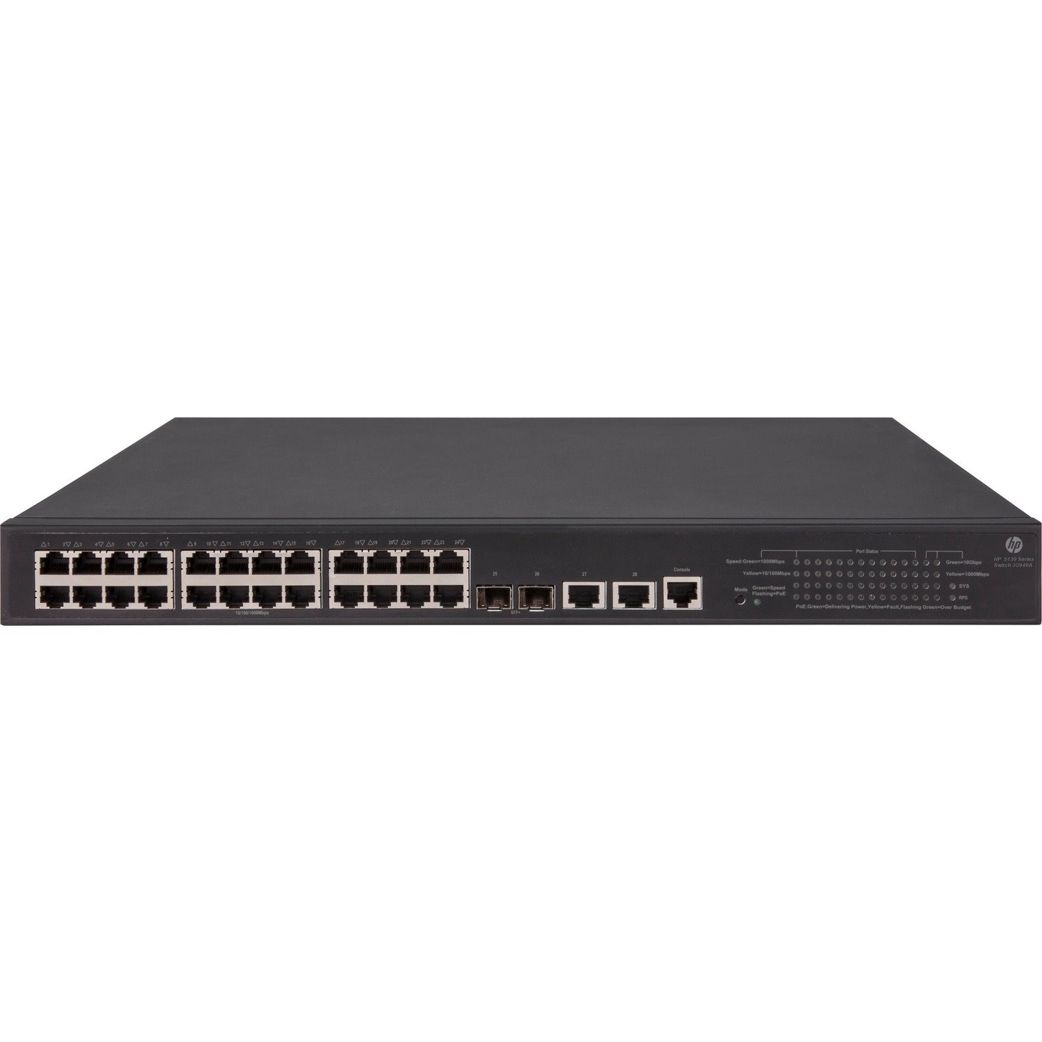 HPE 5130-24G-PoE+-2SFP+-2XGT (370W) EI Switch