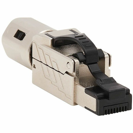 Eaton Tripp Lite Series Cat6a RJ45 Plug - MPTL, Shielded, 100W High-Power PoE & PoE++, Zinc Die-Cast, Black, TAA