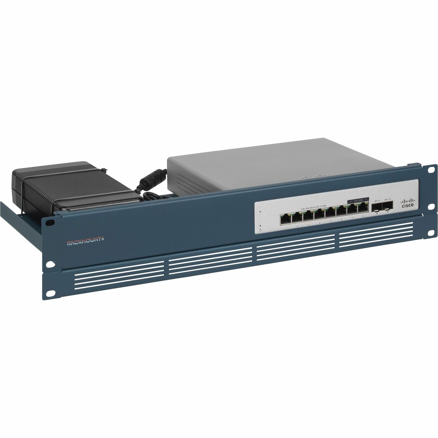 RACKMOUNT.IT 1.3U/2U Rack-mountable Rackmount Kit for Switch - Metallic Blue