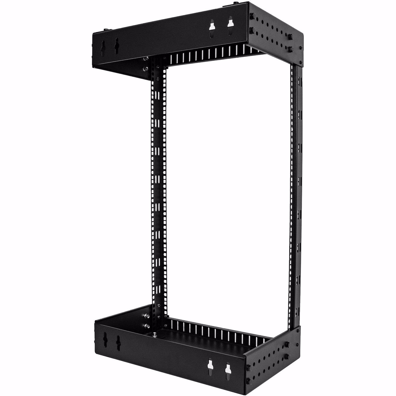 StarTech.com 2-Post 18U Heavy-Duty Wall Mount Network Rack, 19" Open Frame Server Rack with Adjustable Depth, Data Rack for IT Equipment~