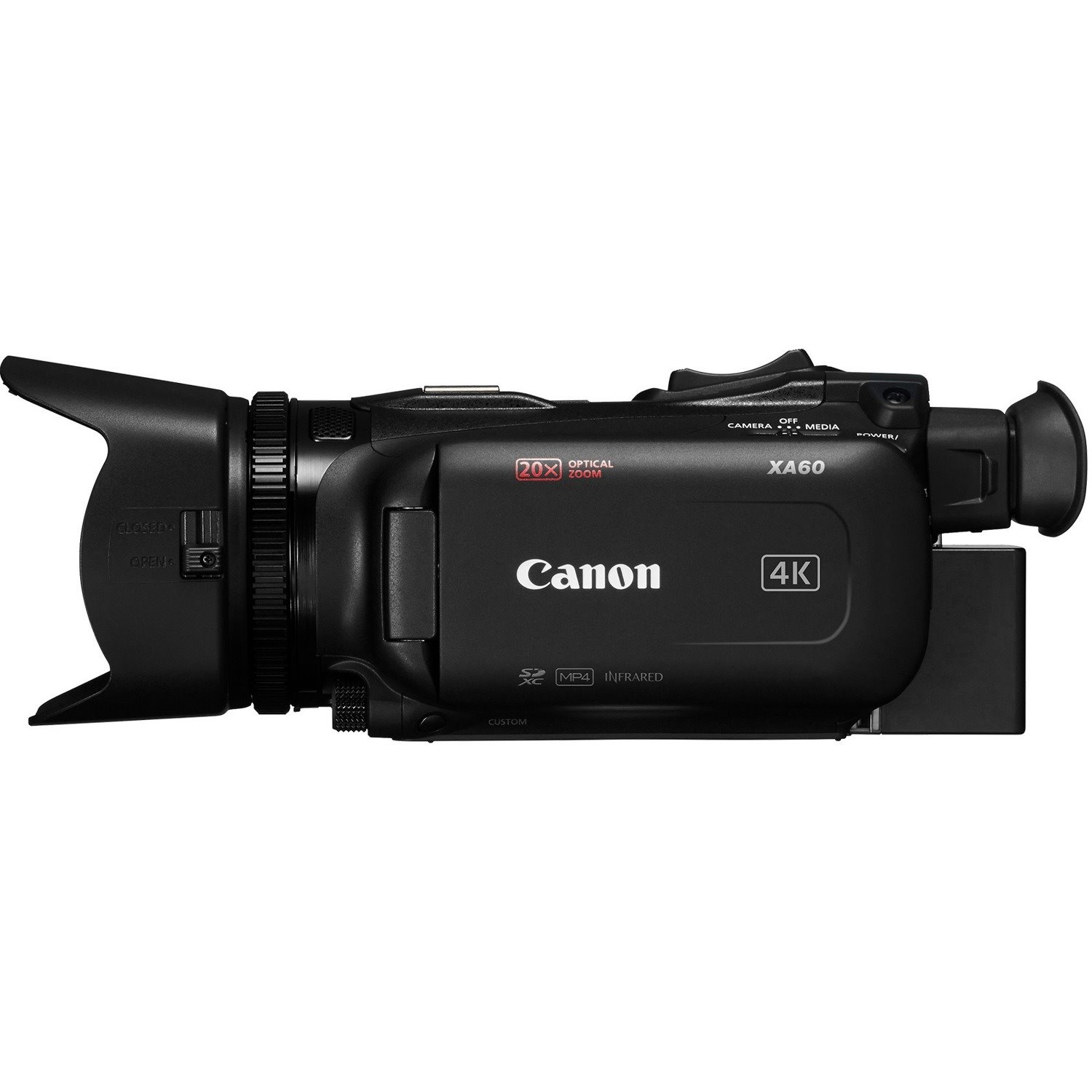 Canon XA60 Professional Digital Camcorder - 8.9 cm (3.5") LCD Touchscreen - 1/2.3" CMOS - 4K