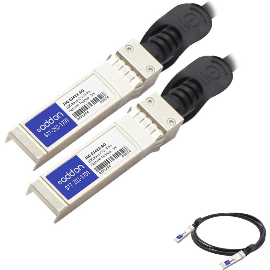 AddOn Calix 100-01423 Compatible TAA Compliant 10GBase-CU SFP+ to SFP+ Direct Attach Cable (Passive Twinax, 3m)