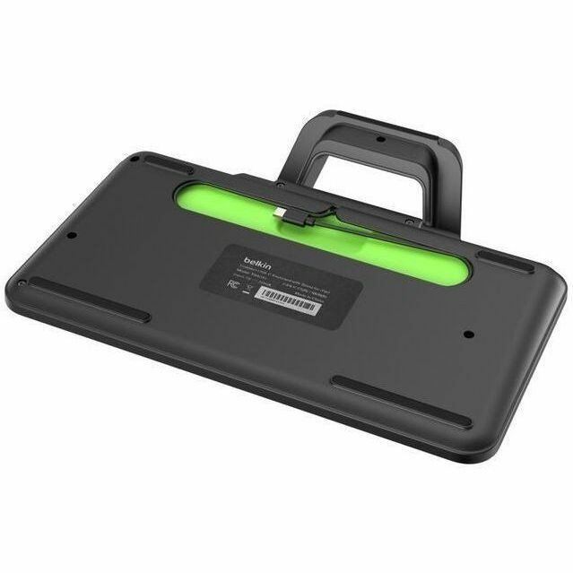 Belkin Connect Rugged Keyboard - Compact - Cable Connectivity - USB Type C Interface - QWERTY Layout - Black