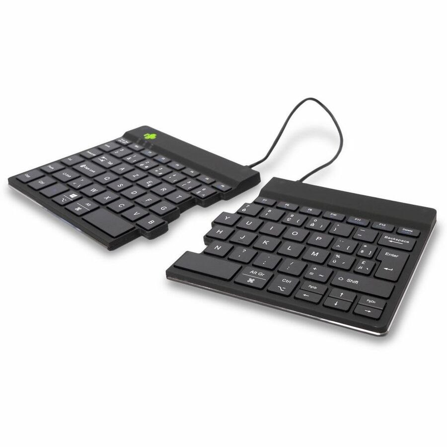 R-Go Split Break Toetsenbord - Compact - Draadloos Verbinding - USB Type C Interface - Belgisch - AZERTY indeling - Zwart