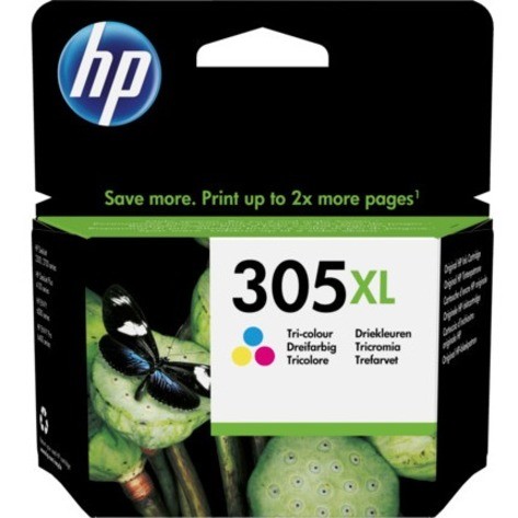 HP 305XL Original High Yield Inkjet Ink Cartridge - Tri-colour Pack
