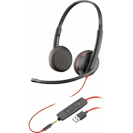 Poly Blackwire 3225 Stereo USB-A Headset (Bulk)
