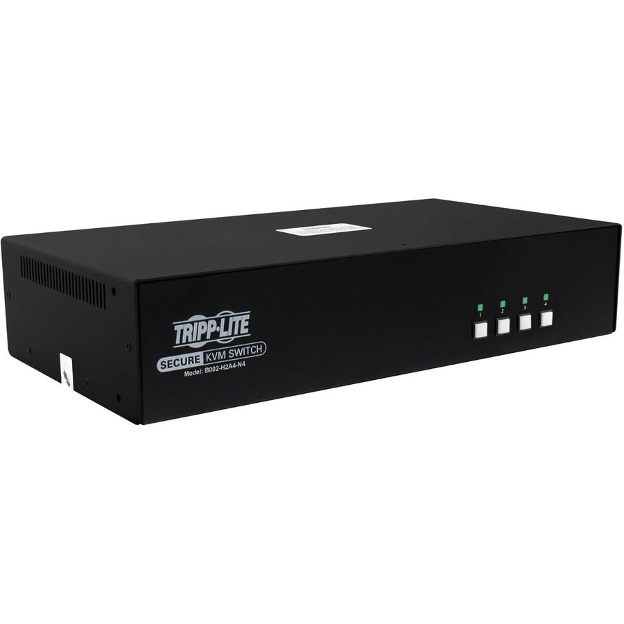 Tripp Lite by Eaton Secure KVM Switch, 4-Port, Dual Head, HDMI to HDMI, 4K, NIAP PP4.0, Audio, TAA