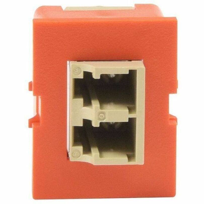 Ortronics TracJack Module, LC Duplex, Multimode, Beige Adapter, Orange Housing