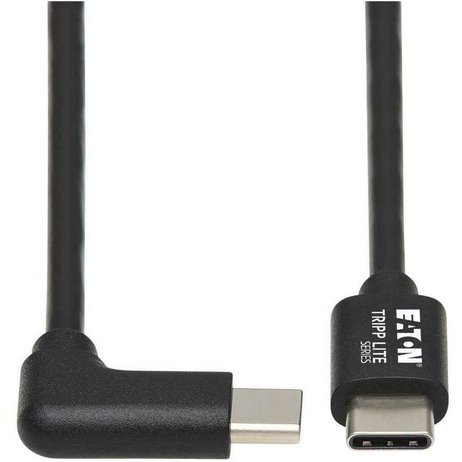 Eaton Tripp Lite Series USB-C Cable (M/M) - USB 2.0, Right-Angle Plug, Black, 1 m (3.3 ft.)