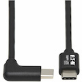 Eaton Tripp Lite Series USB-C Cable (M/M) - USB 2.0, Right-Angle Plug, Black, 1 m (3.3 ft.)