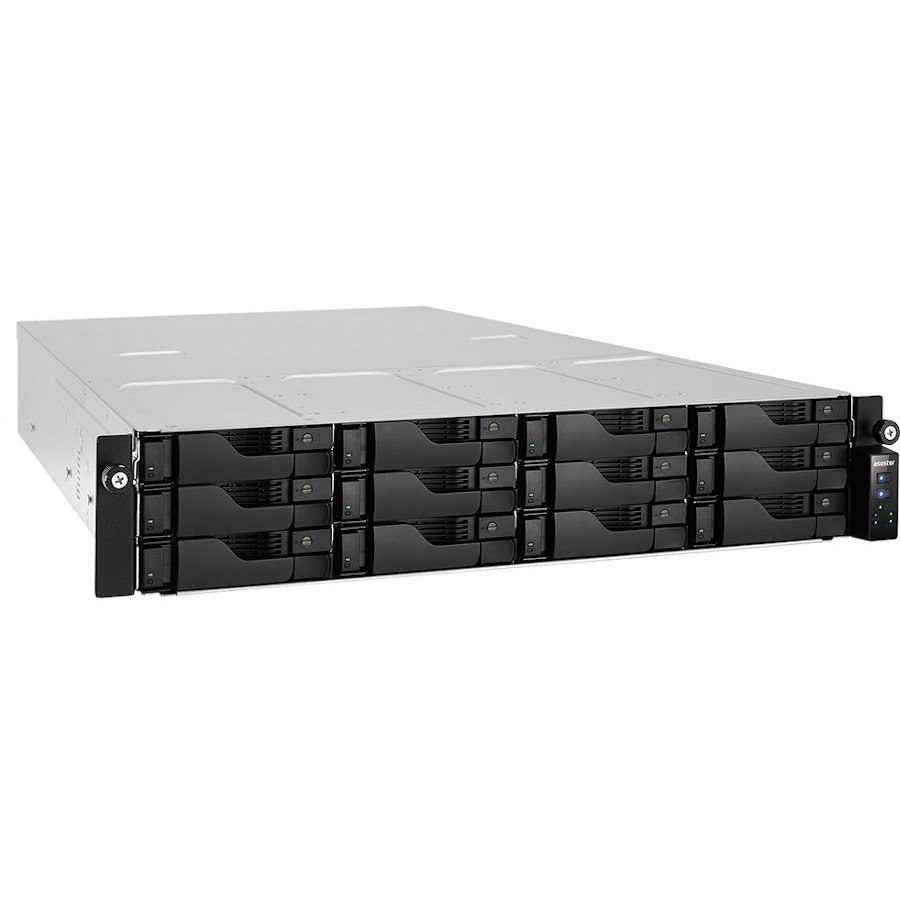 Asustor LOCKERSTOR 12R Pro AS7112RDX - 12 Bay NAS, Quad-Core 3.4-4.6GHz CPU, 4x 1GbE Port, 8GB RAM DDR4, 2U Rackmount Server with redundant Power Supply (Diskless)