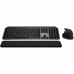 Logitech MX Keys S Combo for Mac, Wireless Keyboard and Mouse With Palm Rest, Bluetooth, Space Gray