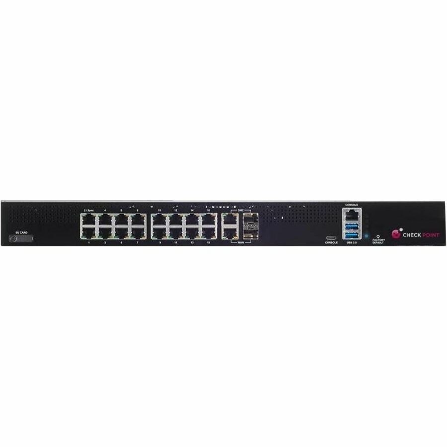 Check Point Quantum Spark 1600 Network Security/Firewall Appliance - 1 Year SNBT subscription package and Collaborative Premium support