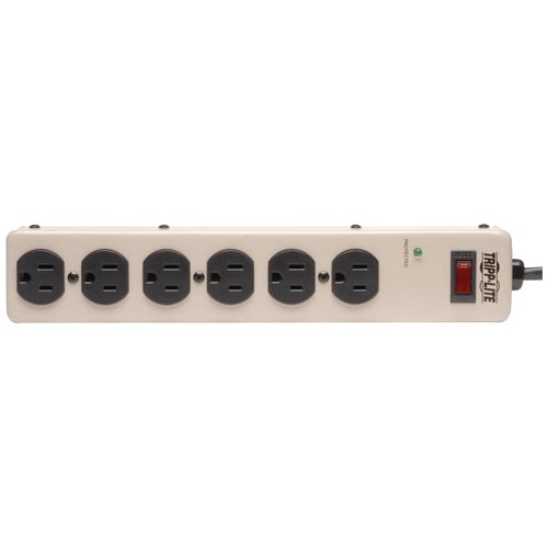 Eaton Tripp Lite Series 6-Outlet Commercial-Grade Surge Protector, 6 ft. (1.83 m) Cord, 900 Joules, 12.5-in. length