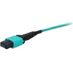 AddOn 7m MPO/UPC to MPO/UPC Aqua OM3 OFNP (Plenum-Rated) 12-Strand Fiber Patch Cable