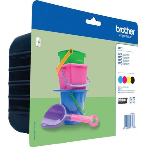Brother Innobella LC221VALBP Original Inkjet Ink Cartridge - Black, Cyan, Magenta, Yellow - 4 / Pack
