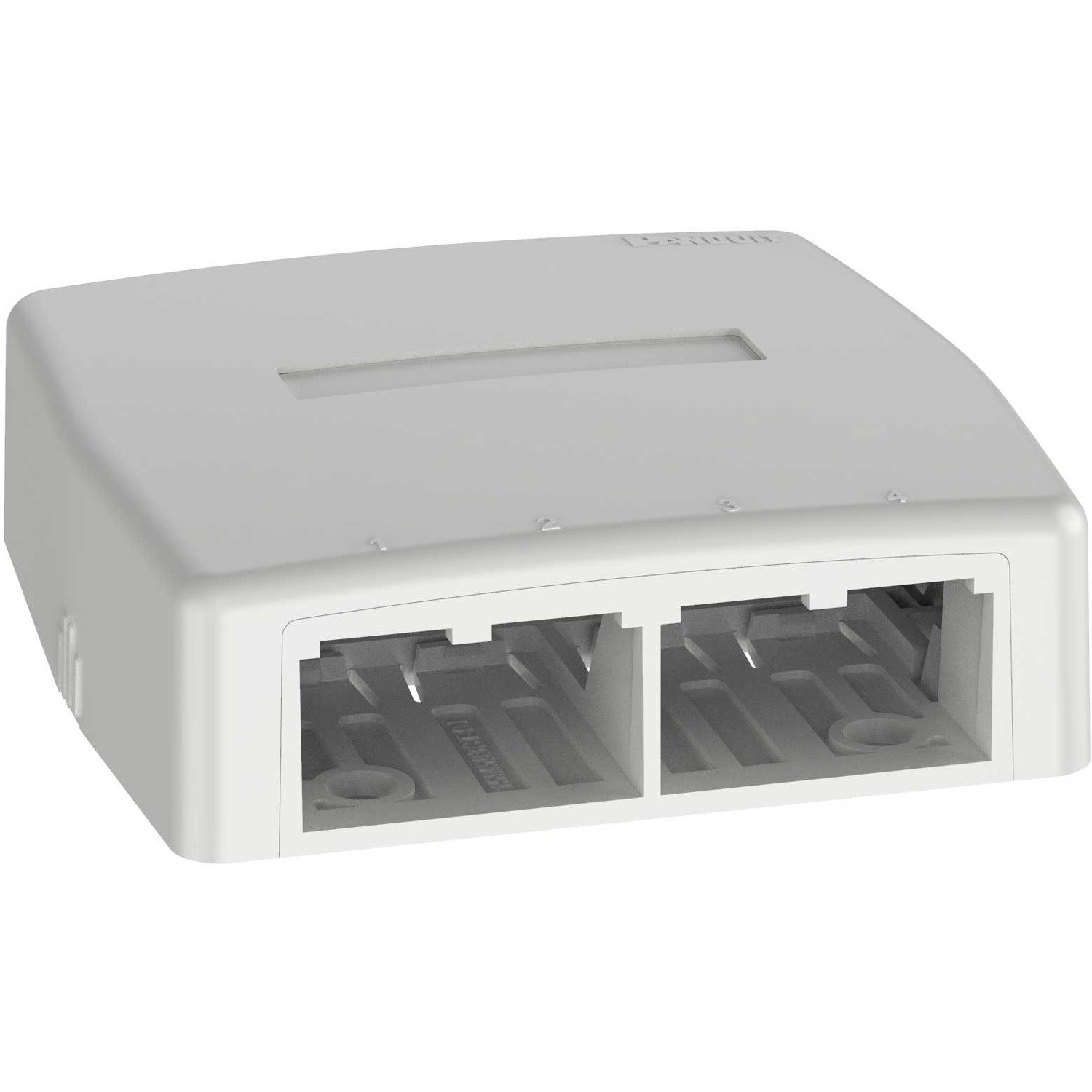 PanNet Mini-Com Mounting Box for Module, Cable Raceway, Audio/Video Device - Off White