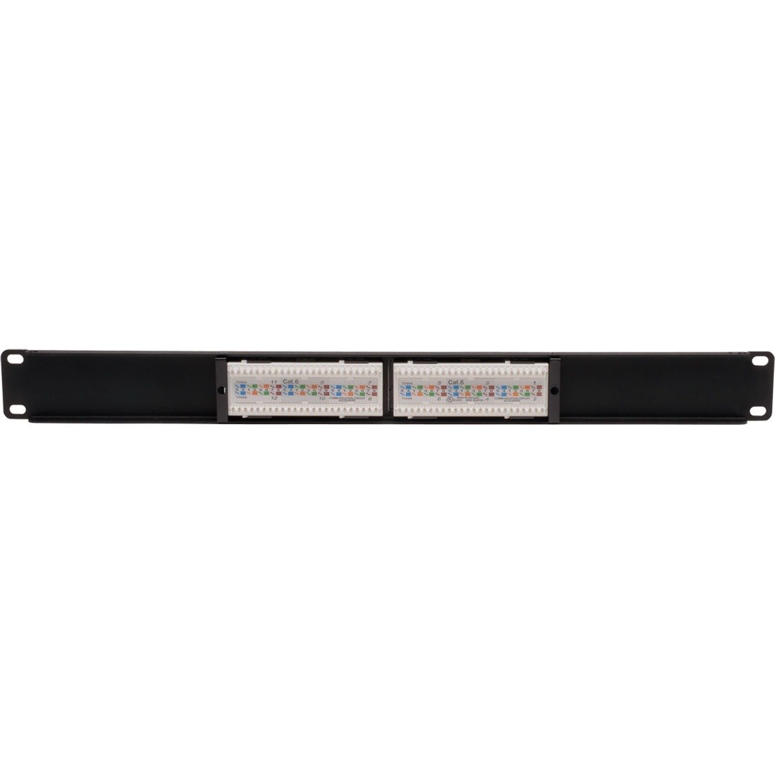 Eaton Tripp Lite Series 12-Port 1U Rack-Mount Cat6/Cat5 110 Patch Panel 568B, RJ45 Ethernet, TAA