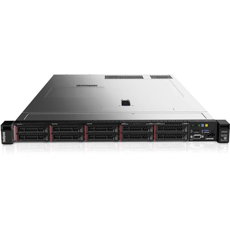 Lenovo ThinkSystem SR630 7X02A0H8NA 1U Rack Server - 1 x Intel Xeon Silver 4214 2.20 GHz - 32 GB RAM - Serial ATA/600, 12Gb/s SAS Controller