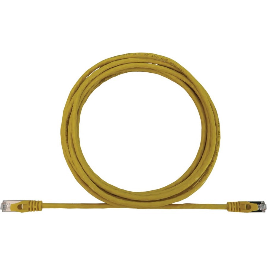Tripp Lite by Eaton Cat6a 10G Snagless Shielded Slim STP Ethernet Cable (RJ45 M/M), PoE, Yellow, 10 ft. (3.1 m)