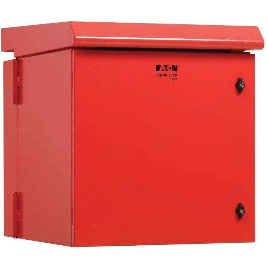 Eaton Tripp Lite Series SmartRack Industrial Enclosure - NEMA 3R, Wall Mount, Metal, Locking, Hinged Back, Fan With Thermal Switch, 28 in. Depth, 12U, Red