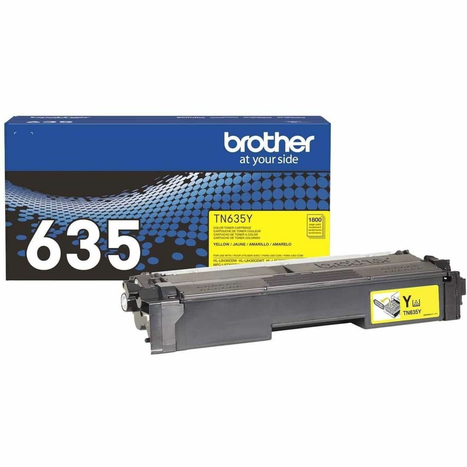 Brother TN635Y Original Standard Yield Laser Toner Cartridge - Yellow - 1 Pack