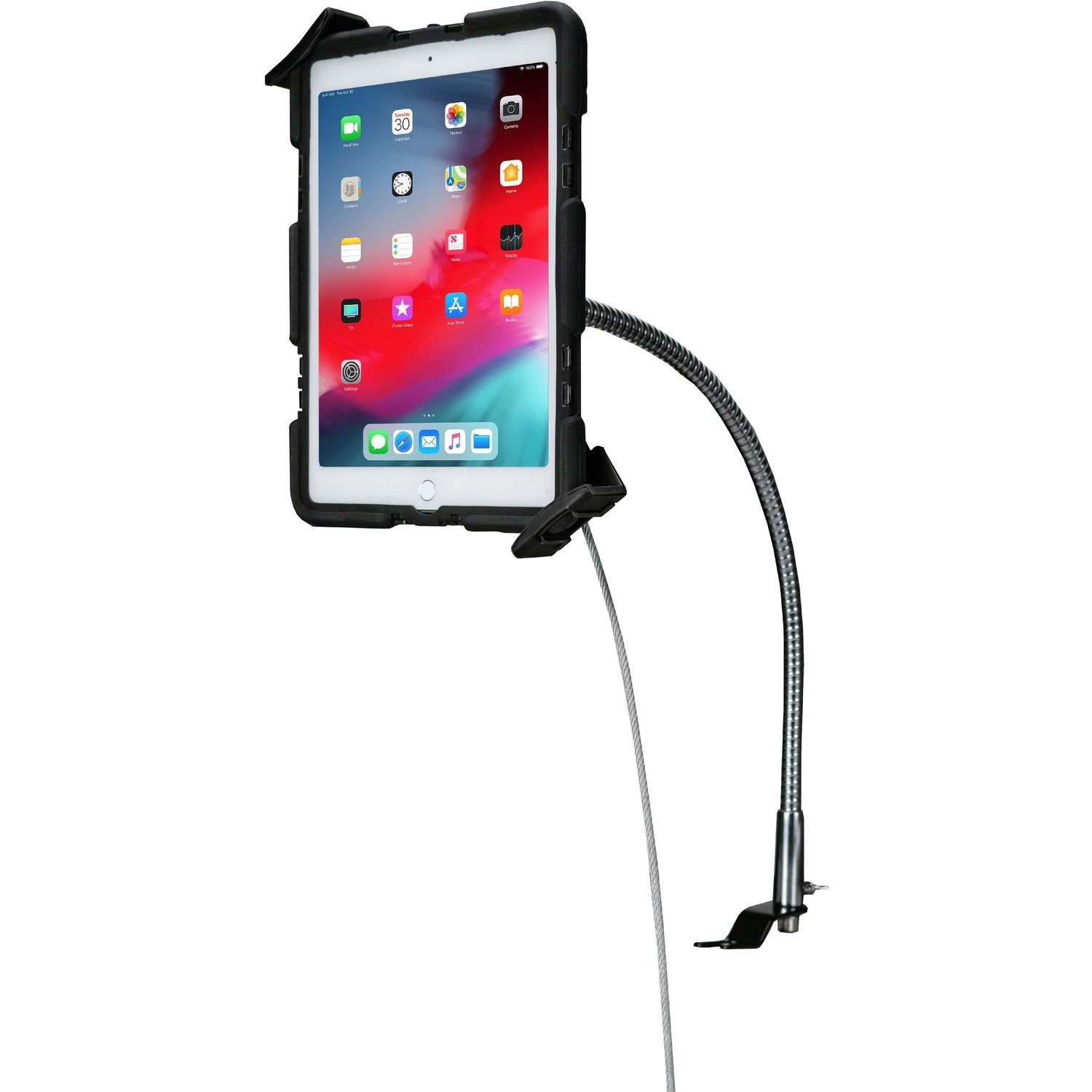 CTA Digital Quick-Release Security Gooseneck Car Mount for 7-14 Inch Tablets, including iPad 10.2-inch (7th/ 8th/ 9th Generation)