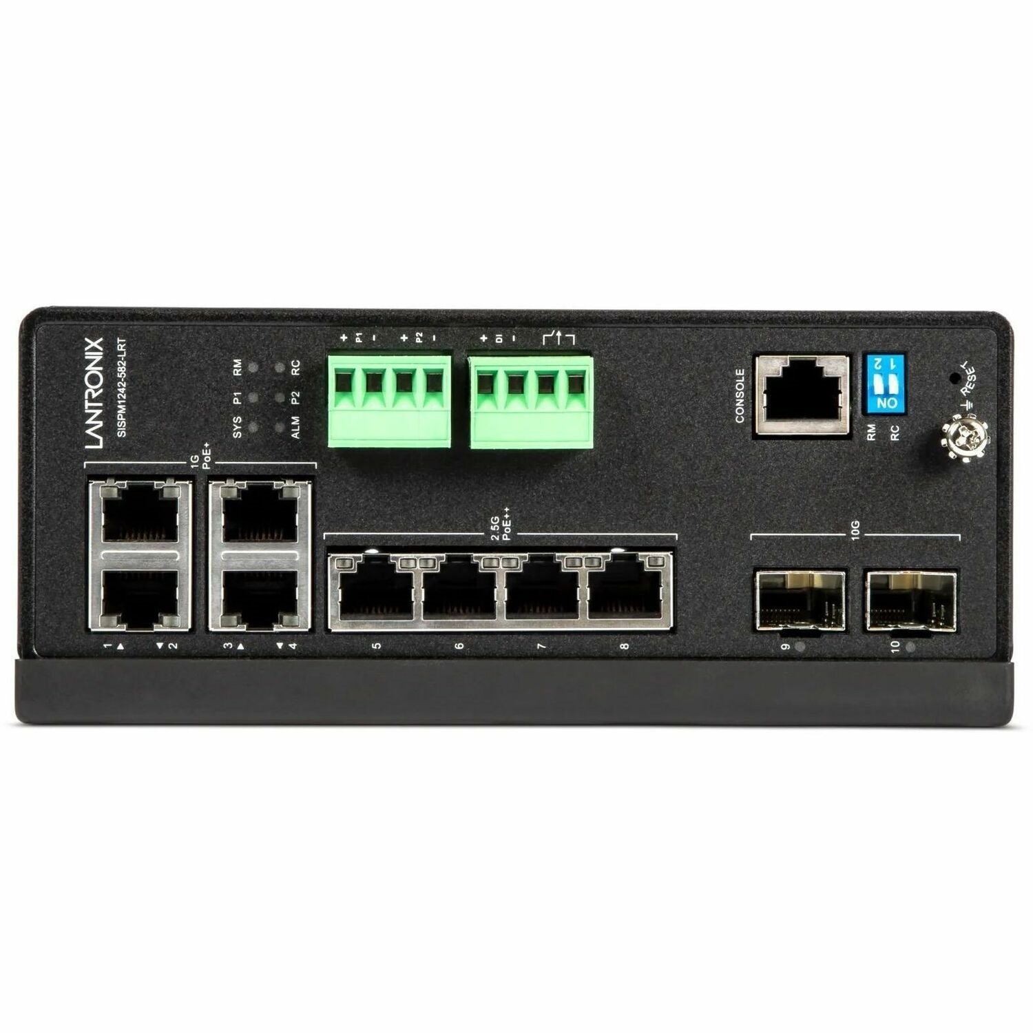 Lantronix Managed Hardened Multi-Gigabit Ethernet PoE++ Switch, 10G Uplink