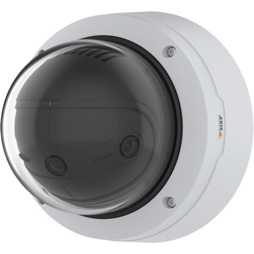 AXIS Panoramic P3818-PVE 13 Megapixel Outdoor 4K Network Camera - Color - Dome - White - TAA Compliant