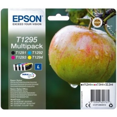 Epson DURABrite Ultra T1295 Inkjet Ink Cartridge - Black, Cyan, Magenta, Yellow - 4 / Pack