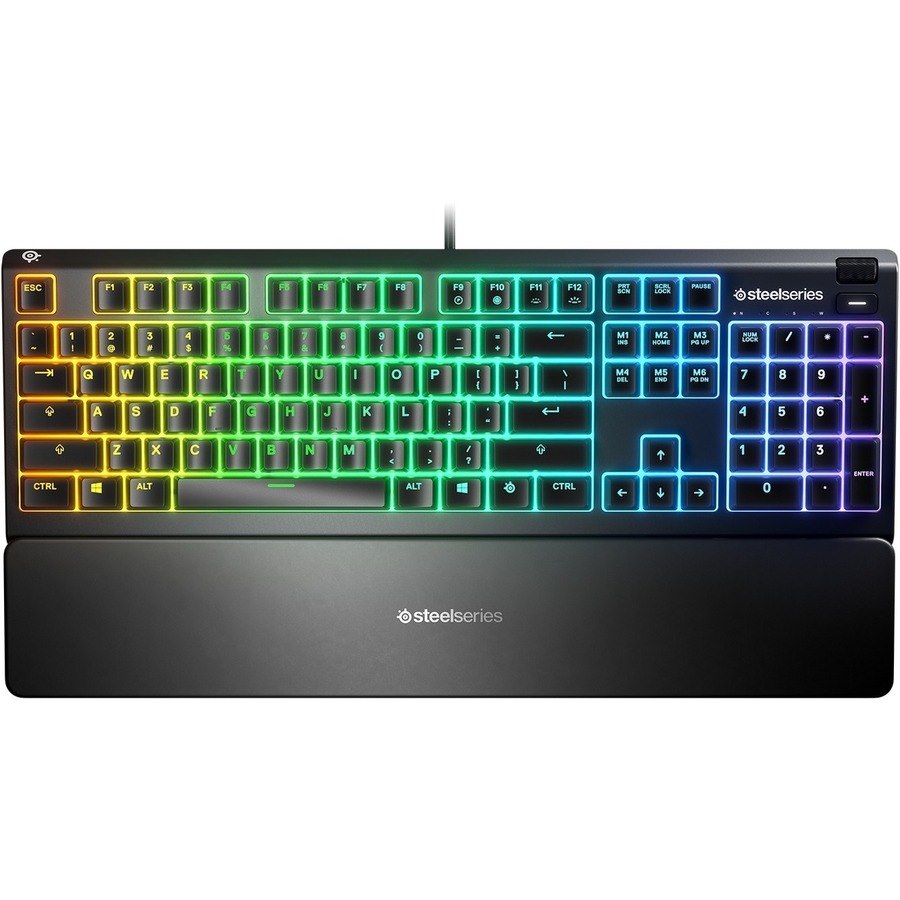 SteelSeries Apex 3 Gaming Keyboard - Cable Connectivity - USB Interface - English (UK) - QWERTY Layout - Black