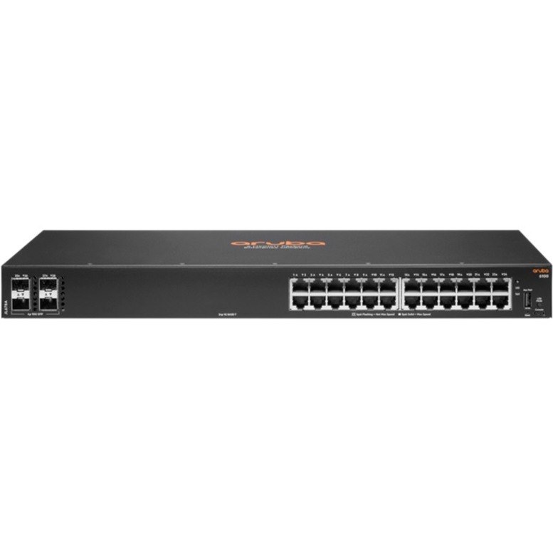 HPE 6100 6100 24G 4SFP+ 24 Ports Ethernet Switch - Gigabit Ethernet, 10 Gigabit Ethernet - 10/100/1000Base-T, 10GBase-X