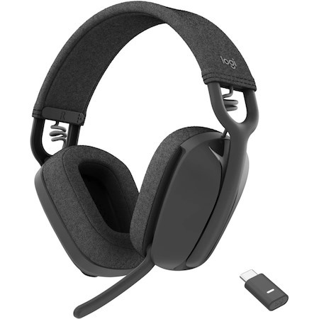 Logitech Zone Vibe Wireless Bluetooth® headphones with USB receiver and noise-canceling mic
