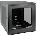 Eaton Tripp Lite Series SmartRack 12U Server-Depth Wall-Mount Small Rack Enclosure, Clear Acrylic Window, Hinged Back