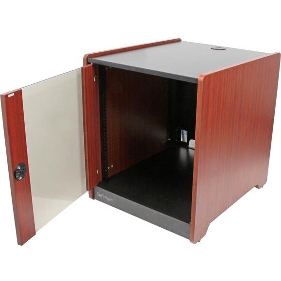 StarTech.com 12U Rack Enclosure Server Cabinet - 20.6 in. Deep - Wood Finish - Flat Pack