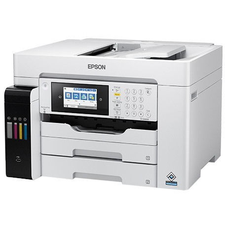 Epson WorkForce ST-C8090 Inkjet Multifunction Printer-Color-Copier/Fax/Scanner-4800x1200 dpi Print-Automatic Duplex Print-66000 Pages-550 sheets Input-Color Flatbed Scanner-1200 dpi Optical Scan-Color Fax-Wireless LAN-Epson Connect-Mopria