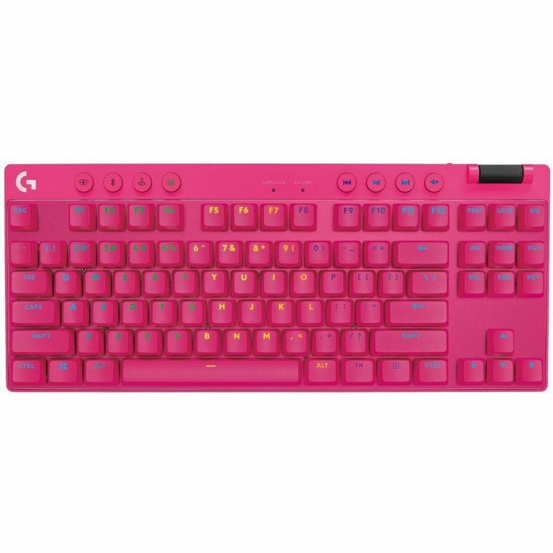 Logitech G PRO X TKL Gaming-toetsenbord - Draadloos Verbinding - USB 2.0 Interface - RGB LED - Engels (US) - QWERTY indeling - Roos