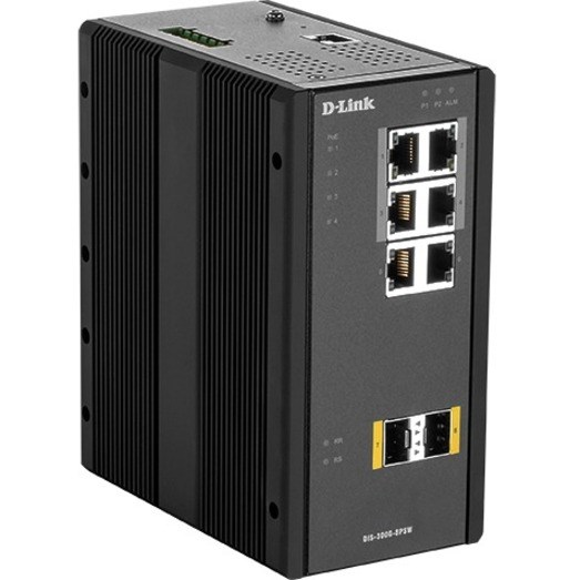 D-Link DIS-300G DIS-300G-8PSW 6 Poorten Beheer mogelijk Ethernetswitch