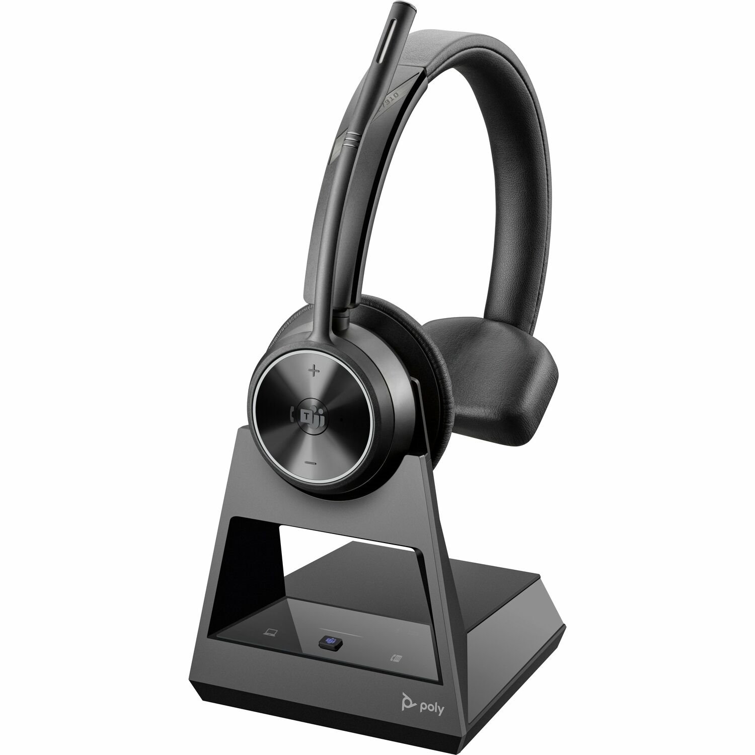 Poly Savi 7300 Office 7310 Wireless Helmet Mono Headset - Black