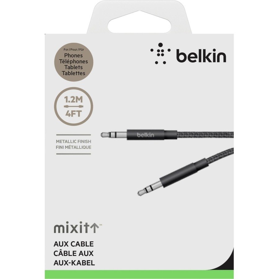 Belkin MIXIT&uarr; 1.22 m Mini-phone Audio Cable for Audio Device, Speaker, Smartphone, Tablet, Stereo Receiver