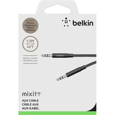 Belkin MIXIT↑ 1.22 m Mini-phone Audio Cable for Audio Device, Speaker, Smartphone, Tablet, Stereo Receiver
