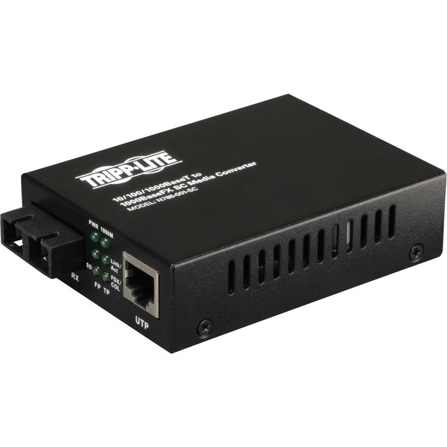 Tripp Lite by Eaton Gigabit Multimode Fiber to Ethernet Media Converter, 10/100/1000 to 1000BaseLX SC, 2km, 1310nm