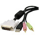 StarTech.com 6 ft 4-in-1 USB DVI KVM Switch Cable with Audio