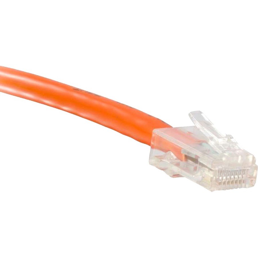 ENET Cat6 Orange 10 Foot Non-Booted (No Boot) (UTP) High-Quality Network Patch Cable RJ45 to RJ45 - 10Ft