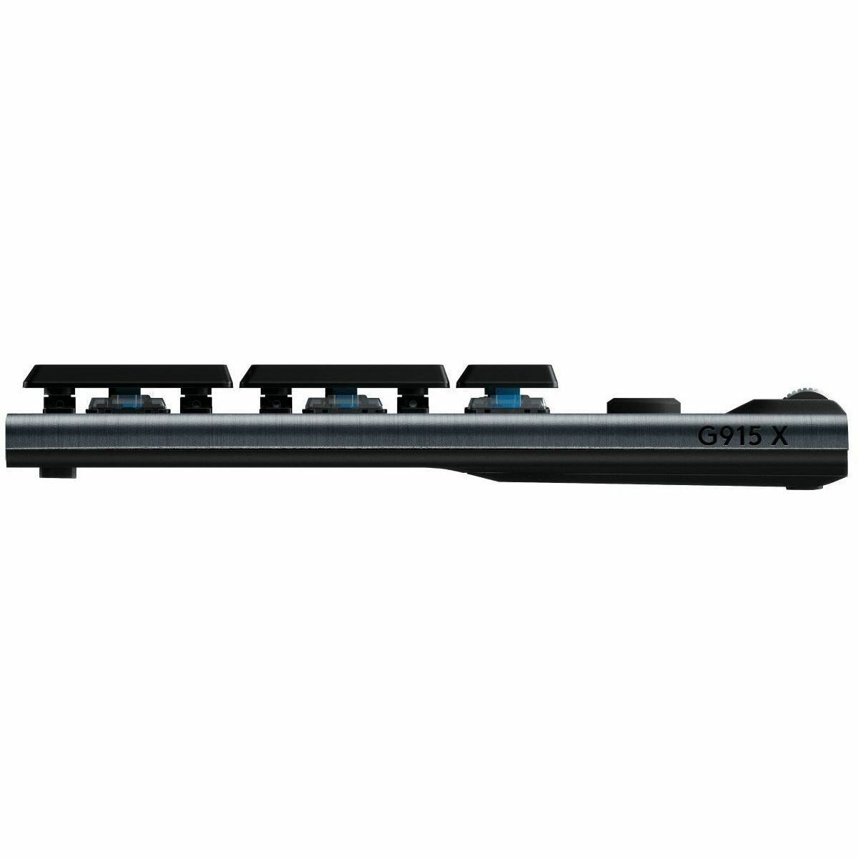 Logitech G G915 X LIGHTSPEED Gaming-toetsenbord - Bedraad/draadloos Verbinding - USB Interface - RGB LED - Frans - AZERTY indeling - Zwart
